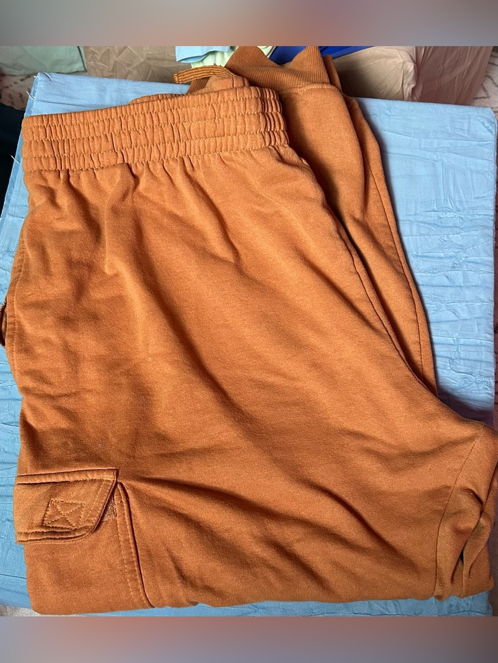 Kids Rust Brown Cargo Jogger Pants
